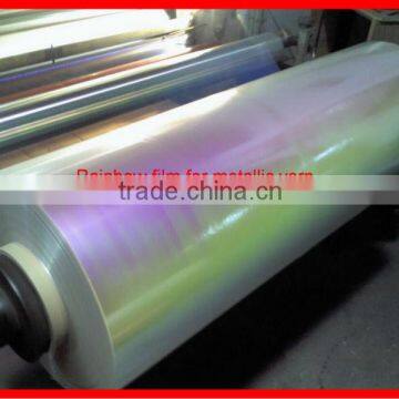 Rainbow Iridescent polyester film for laminating,for yarn