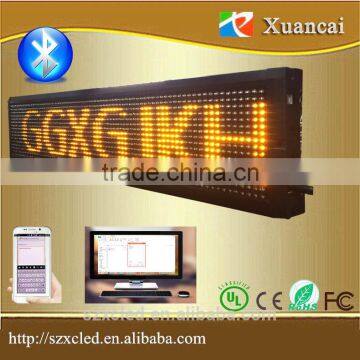 Semi-Outdoor bluetooth wireless programmable yellow Bus sign