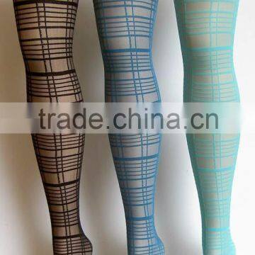 Fashion Sheer Plaid Ladies Tights photo-2