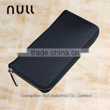 Durable Canvas Leather Zipper Card Holder Wallet for Men photo-3