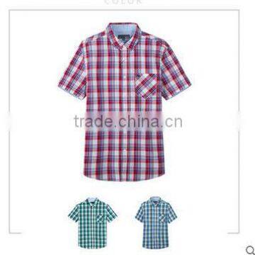 High Quality Men Shirts Pattern Cotton Plaids Poplin Men Designer Check Latest New Model Shirts