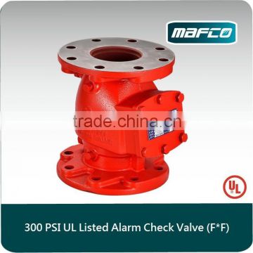 300psi UL/CUL listed fire alarm check valve swing check valve products of alarm valve system