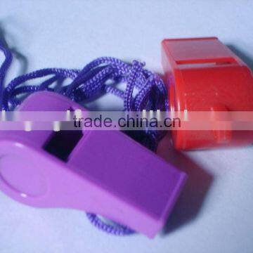 plastic whistle with necklace