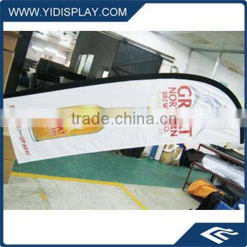 No Moq Any Logo Street Sale Customize Design Feather Banner Flag With Beach