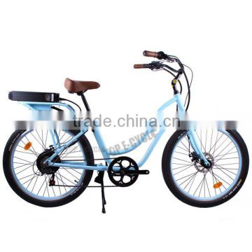 Popular 26'' brushless motor beach cruiser electric bike