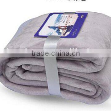 Comforter Set Throw, Fleece Blanket -beige purple