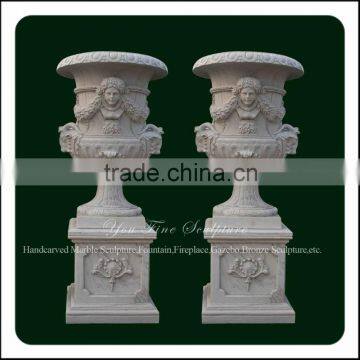 Large Outdoor Decorative Tall Outdoor Marble Urns