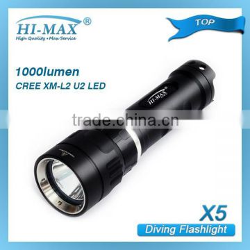 Hi-Max X5 IP68 100m deep diving Cold White 1000 lumen scuba diving spearfishing equipment