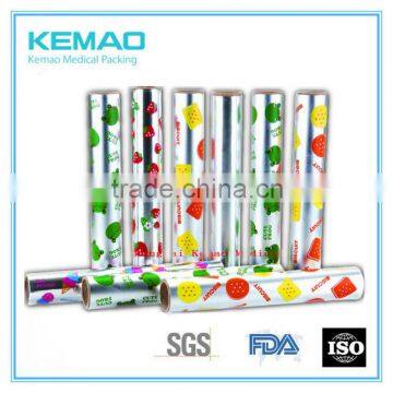 colored foil paper printed aluminium household foil