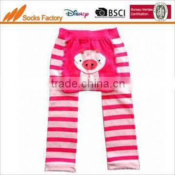 baby jaquard cotton tights with lovely pig designs