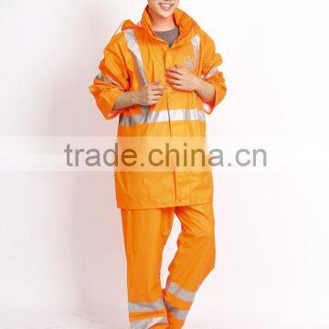 fashion poncho rain ponch for motorcycle roading safety orange color raincoat poncho rain coat