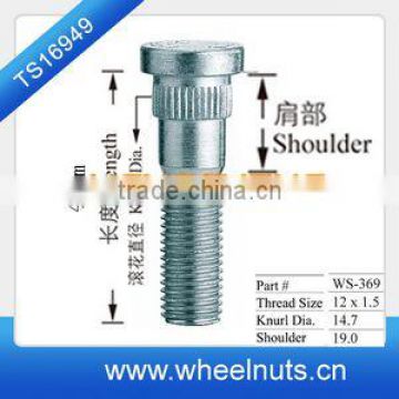 46mm length knurl studs heavy wheel stud