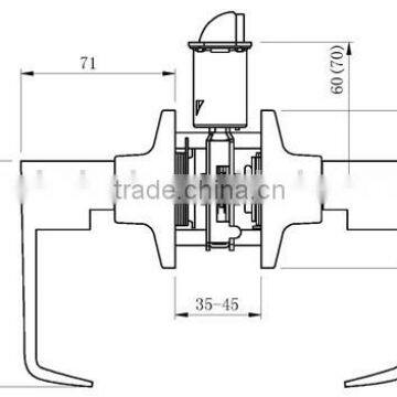 Hot Sales Keyed Entry Tubular Straight Door Lock Leverset/privacy Door Leverset/passage Door Leverset photo-3