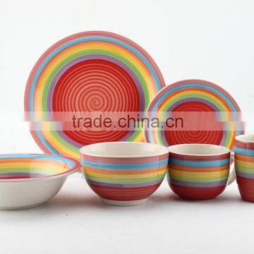 20pc Stoneware Dishwasher Safe Summer Design Hand Painted Dinnerset AB Grade/2016 New Design/ceramic Mug