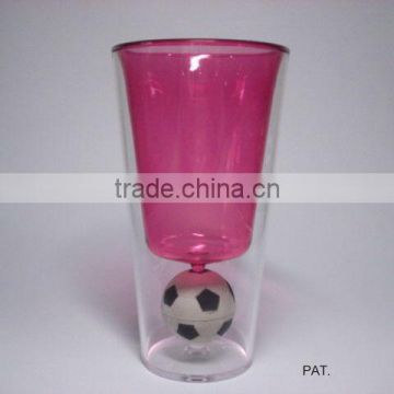 Soccer plastic cup double wall