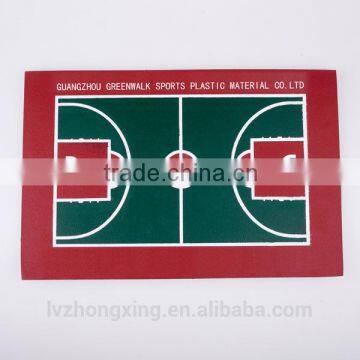 3-5mm SI-PU plastic stadium floor/PU flooring/ PU floor for tennis or basketball