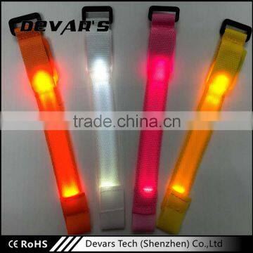 Custom promotional bracelet adjustable festival radio controlled led wristband