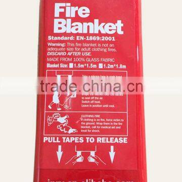 840GSM 1MM Fire And Rescue fiberglass Fire Blanket Cheap Wholesale