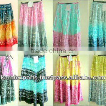 Cotton tie & dye bandhage skirts circular skirts womens wear jaipur skirts indian bandhani hand tie & dye 32"long