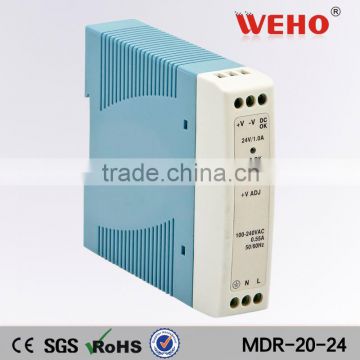 MDR-20-24 20w led smp 24v 1amp DIN Rail switch power supply