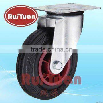 Black Rubber Swivel Standard industrial castors