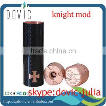 newest knight mechanical mod knight mod clone made of(copper+carbon fiber) with magnetic button