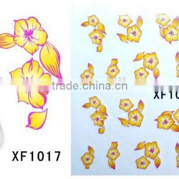 HOT!Beautiful Colorful flowers Nail Art Nail Decals Water Transfer Stickers Decoration