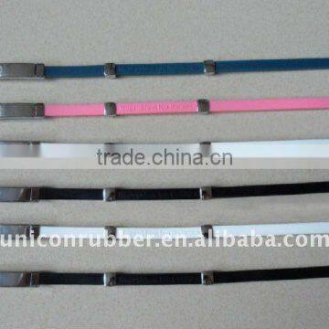 quality silicone bracelets with metal clip