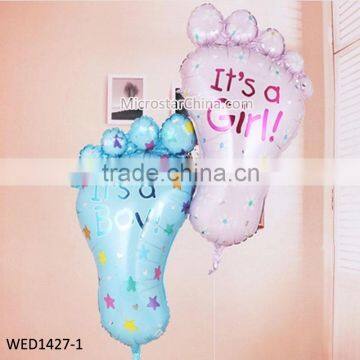 USA Hot Sale Baby foot Foil Helium Balloon 100 Days Baby Shower Party