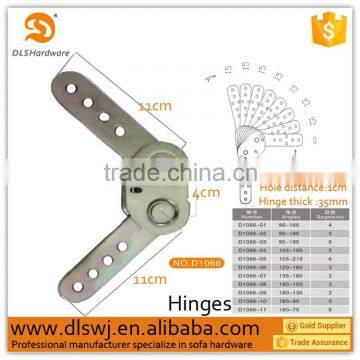 DLS D1066 each stop 15 degree, with 5,6,8,10 stop option sofa hinge