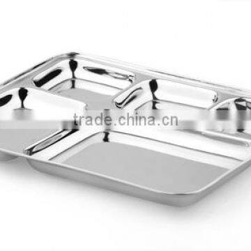 5 Compartment Tray With Stainless Steel