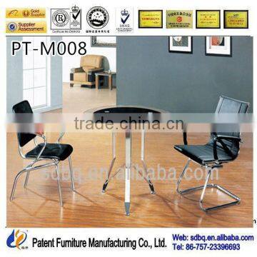 Luxury furniture round table office meeting table talk table with metal leg PT-M008