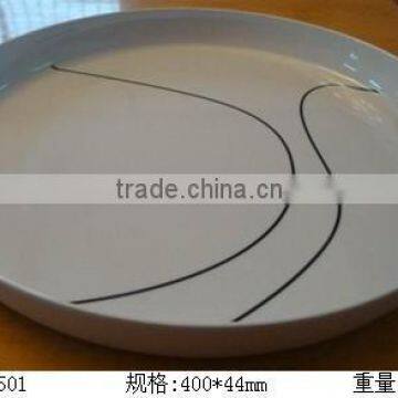 Melamine nice quality round plastic serving tray