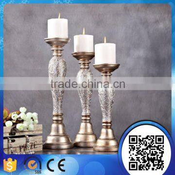 Elegant decorative table silvery candle holders for wedding