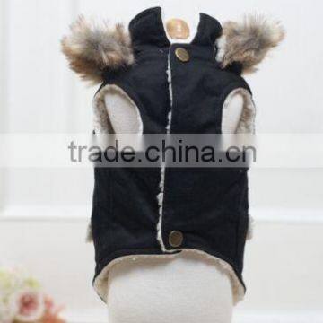 Pet Coat/four Pockets Dog Coat With Fur Hat photo-4