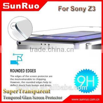 2.5 D rounded edge transparent tempered glass protect film for sony z3