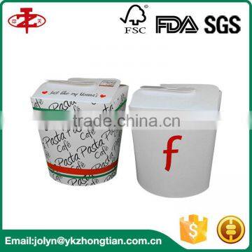 Wholesale Recyclable Disposable UV Coating Paper Noodle Box