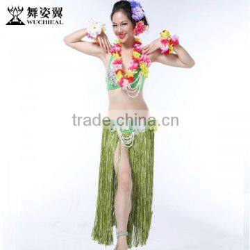 Wuchieal Sexy Hawaii Hula Skirt Costume, Belly Dance Costume in Festival Ceremony photo-3