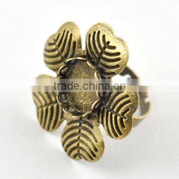 Wholesale Gold Plated Adjustable Rings Blank For Jewelry Making