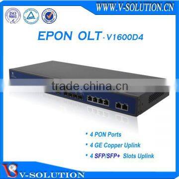 1U 19'' Standard 4PON EPON OLT Optical Line Terminal Support L3 Function with Cisco Style CLI and Easy NMS Management System