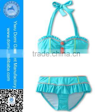 2016 fashionalbe children swimwear for girls,2 piece bandeau child bikini
