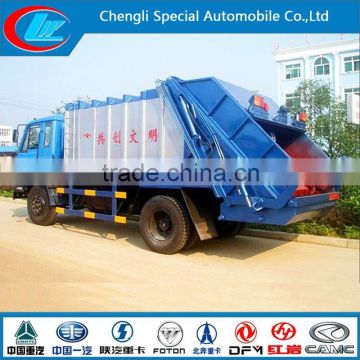 high quality garbage dump truck dongfeng 4*2 mini garbage compactor vehicle