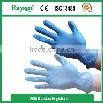 vinyl disposable transparent clear work gloves