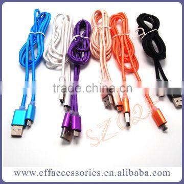 Nylon Fabric Fast Charging Micro USB Cable for V8 for Samsung Android Phones