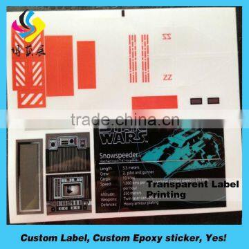 Custom pvc card transparent 3d hologram stickers overlay