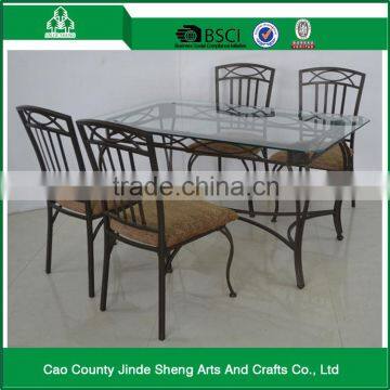 living room furniture metal table and chairs metal dining table and chairs 1+4 sets