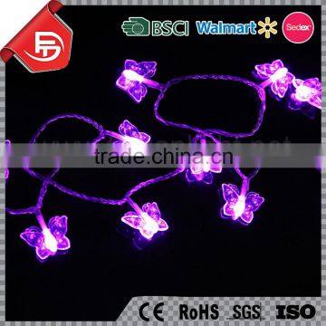 TZFEITIAN 2016 hot sale purple color falling butterfly led string lights