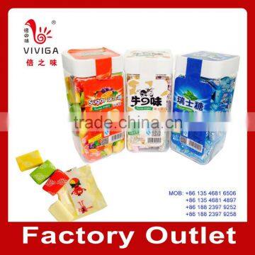 Assorted fruit/ mint/ milk flavor swiss soft candy