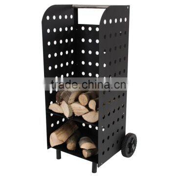 Log Carrying and Storage Box Trolley Firewood Cart Basket Log Holder