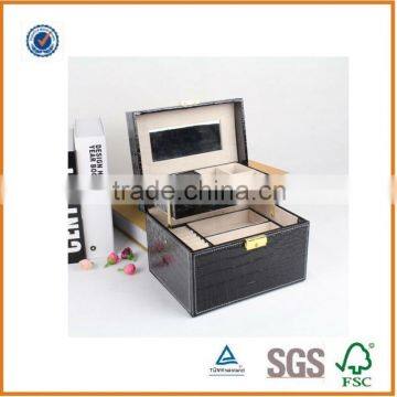 2014 top-grade pu wooden attractive jewelry box/lady's jewelry box for gift